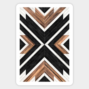 Urban Tribal Pattern No.1 - Concrete and Wood Magnet